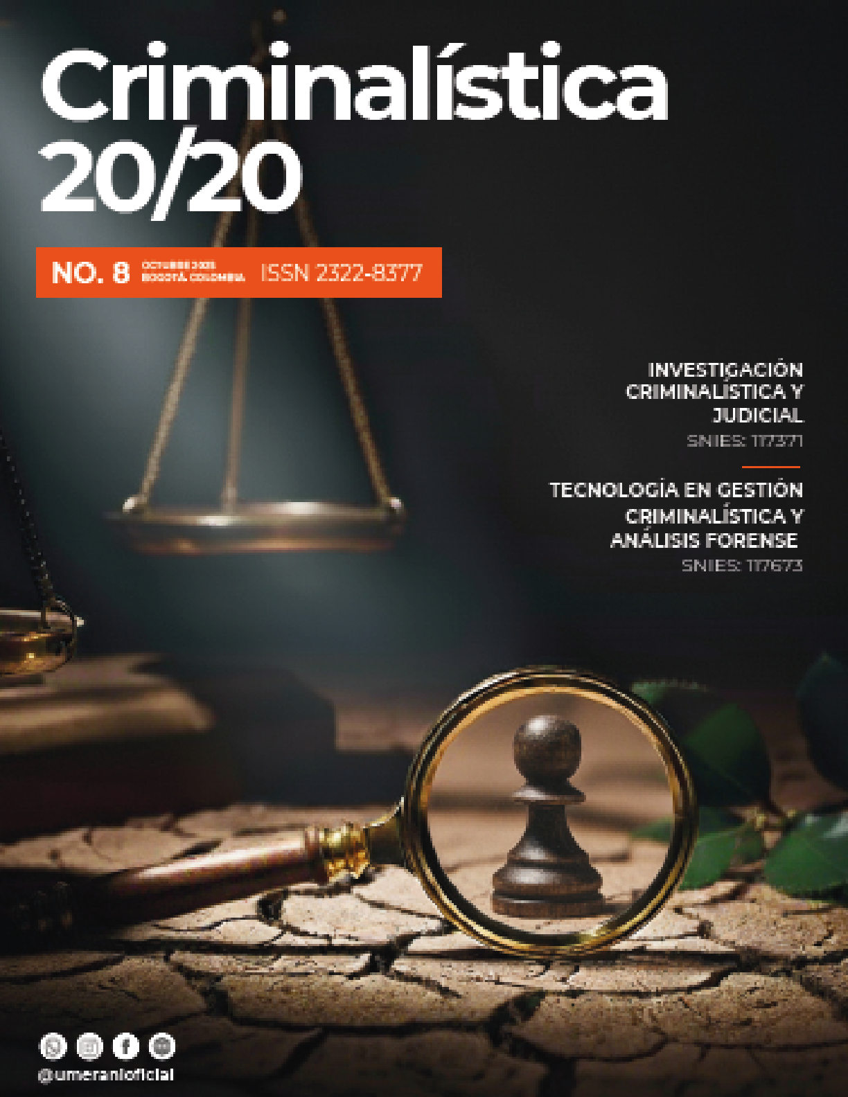 Portada Revista Criminalística 20/20 No. 8